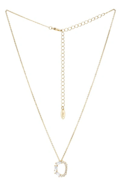 Ettika Mix Crystal Initial Pendant Necklace In Gold
