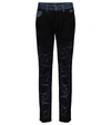 DOLCE & GABBANA LACE-PANELED HIGH-RISE SLIM JEANS,P00479714