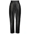 DOLCE & GABBANA HIGH-RISE LEATHER PANTS,P00533646