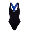 OFF-WHITE STRETCH-JERSEY SWIMSUIT,P00535633