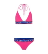 Off-white Bikini With Logo Tape In Pink