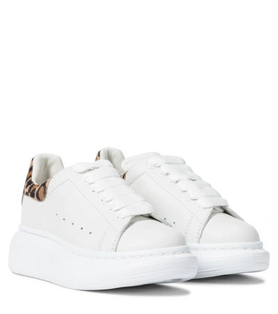 Alexander Mcqueen Kids' Leather Lace-up Sneakers In White
