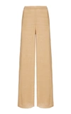 Cult Gaia Women's Shauna Linen-blend Knit Wide-leg Pants In Neutral,pink