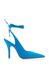 Attico Turquoise Venus Slingback 105 Pumps In Blue