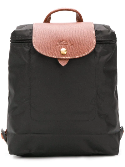 Longchamp Le Pliage Backpack In Black
