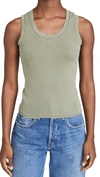 FREE PEOPLE U NECK TANK ARMY DUST,FREEP45070