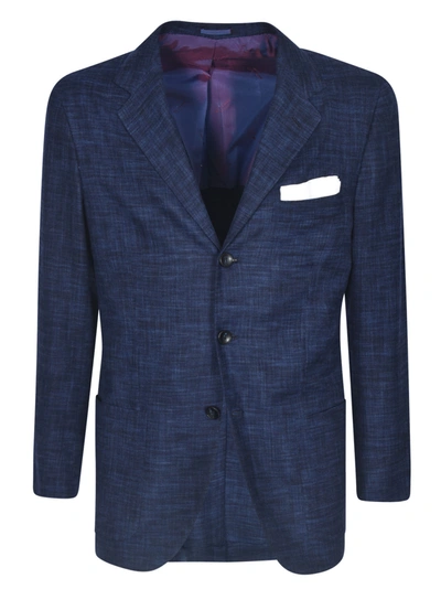 Kiton Regular Slim Blazer In Blue