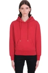 Ami Alexandre Mattiussi Woman Hoodie Sweatshirt With Red Ami De Coeur Patch