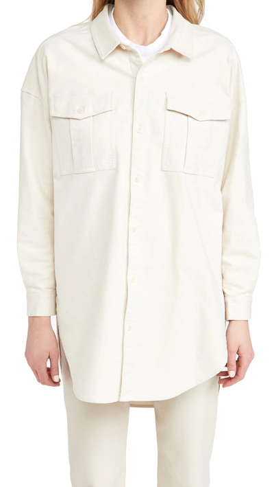 Alex Mill Keeper Tunic Shirt In Moleskin In Ivory