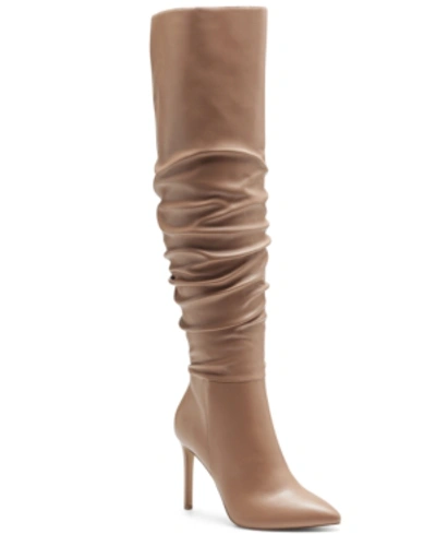 Inc International Concepts Women's Iyonna Over-the-knee Slouch Boots, Created For Macy's In Luggage Smooth