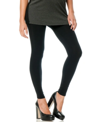 A Pea In The Pod French Terry Skinny Maternity Leggings In Black