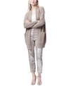 French Connection Sophia Long Open-front Cardigan In Taupe Mel