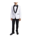 Perry Ellis Big Boy's 5-piece Slim Fit Shawl Tuxedo Set In White
