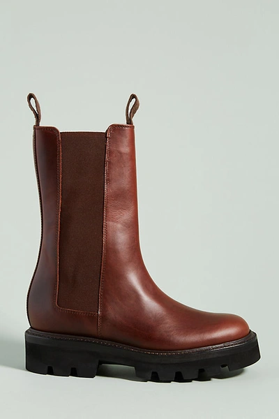 Grenson Brown Doris High Leather Chelsea Boots