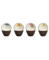 Noritake Colorwave Floral Set Of 4 Mini Bowls In Chocolate