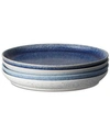 Denby Studio Blue 4-pc. Coupe Dinner Plate Set In Blue
