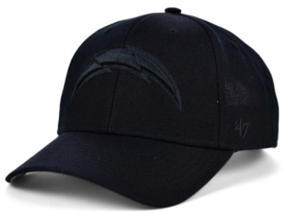 47 Brand Los Angeles Chargers Black & Black Mvp Cap