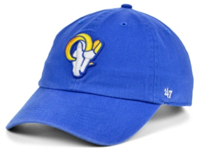 47 Brand Los Angeles Rams Clean Up Cap In Blue