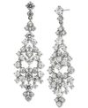 Eliot Danori Silver-plated Cubic Zirconia Chandelier Earrings, Created For Macy's In Silver