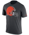 Nike Men's Cleveland Browns Legend Logo Essential 3 T-shirt In Heather Gray