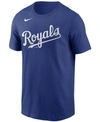 Nike Royal Kansas City Royals Fuse Wordmark T-shirt In Royalblue
