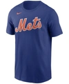 Nike New York Mets Fuse Wordmark  Men's Mlb T-shirt In Royalblue