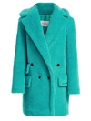 Max Mara Women's Adenia Wool & Cashmere Teddy Coat In Turquoise