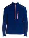 Moncler Men's Grenoble Maglia Half Zip Sweater In Blue