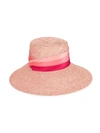 Eugenia Kim Women's Annabelle Satin Ribbon Straw Sun Hat In Pink