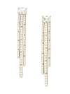 ADRIANA ORSINI TIVOLI GOLDPLATED STERLING SILVER & CUBIC ZIRCONIA FRINGE EARRINGS,400011284054