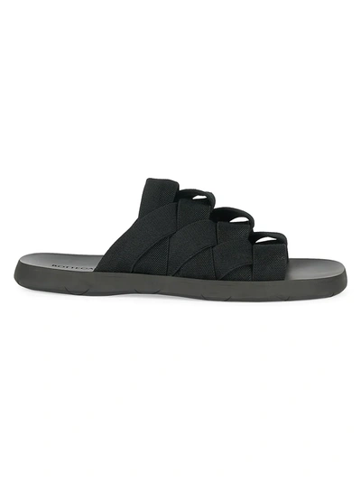 Bottega Veneta Elasticated Intrecciato Sandals In Black