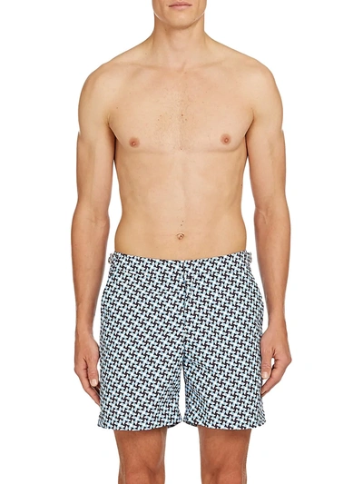 Orlebar Brown Bulldog X Caliso Slim-fit Mid-length Printed Swim Shorts In Blue