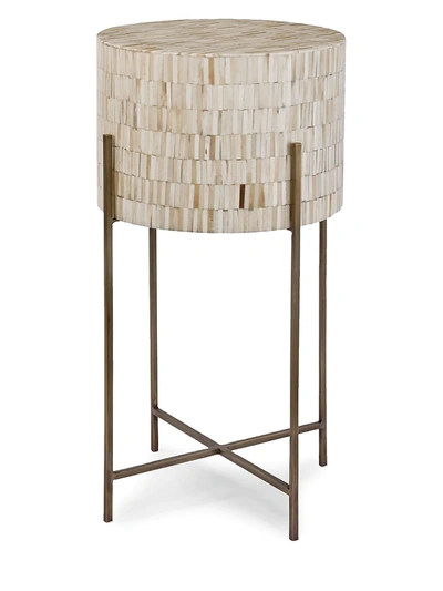 Regina Andrew Bone Drum Antique Brass Table