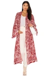 Free People Enchanted Print Wrap In Palace Pink Combo
