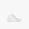 Golden Goose Leather And Suede Slide Sneakers In White