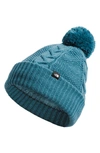 THE NORTH FACE MINNA POM CABLE BEANIE,NF0A4SHQ11P