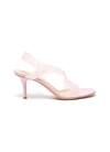 Gianvito Rossi Plexi' Asymmetric Strap Sandal In Pink