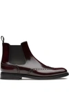 Church's Monmouth Wg Leather Ankle Boots In Red
