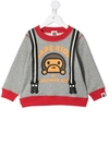 A BATHING APE MILO SUSPENDERS PRINTED SWEATSHIRT