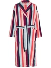 DESMOND & DEMPSEY MEDINA VERTICAL-STRIPE TOWEL ROBE