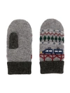 FAMILIAR INTARSIA KNIT WOOL-BLEND MITTENS