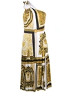 VERSACE BAROQUE-PRINT ONE-SHOULDER DRESS