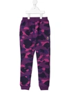 A BATHING APE CAMOUFLAGE-PRINT TRACK trousers