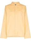 Tekla Unisex Yellow Flannel Pyjama Top In Yellow