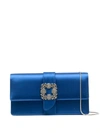 Manolo Blahnik Capri Clutch Bag In Blue