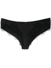 Dolce & Gabbana Lace-detail Satin Briefs In Black