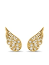 PRAGNELL 18KT YELLOW GOLD DIAMOND TIARA EARRINGS