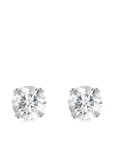 Pragnell 18kt White Gold Diamond Windsor Stud Earrings In Silver