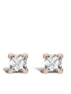 Pragnell 18kt Rose Gold Rockchic Diamond Solitaire Earrings In Pink