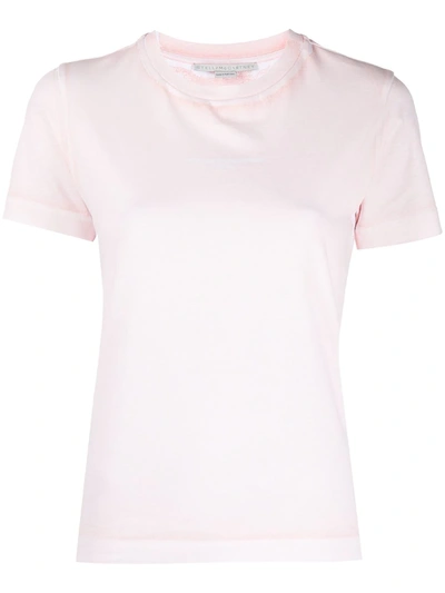 Stella Mccartney 2001 Logo-print Faded T-shirt In Pale Pink